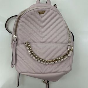 light pink victoria’s secret small backpack